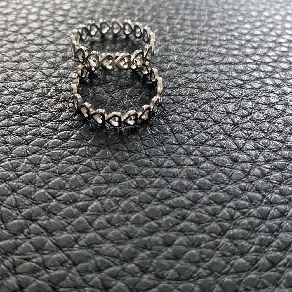 2 rings - heart design